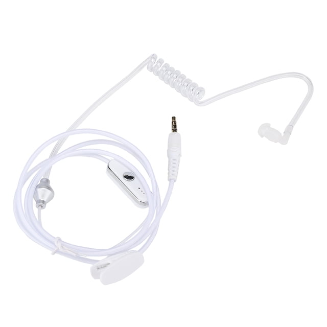 Auricular intrauditivo de 3,5 mm Auricular Auricular Walkie talkie Auricular (Blanco)