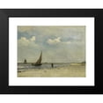 thumbnail image 2 of Johan Hendrik Weissenbruch 24x18 Black Modern Framed Museum Art Print Titled - Beach Scene (C. 1870 - C. 1903), 2 of 5
