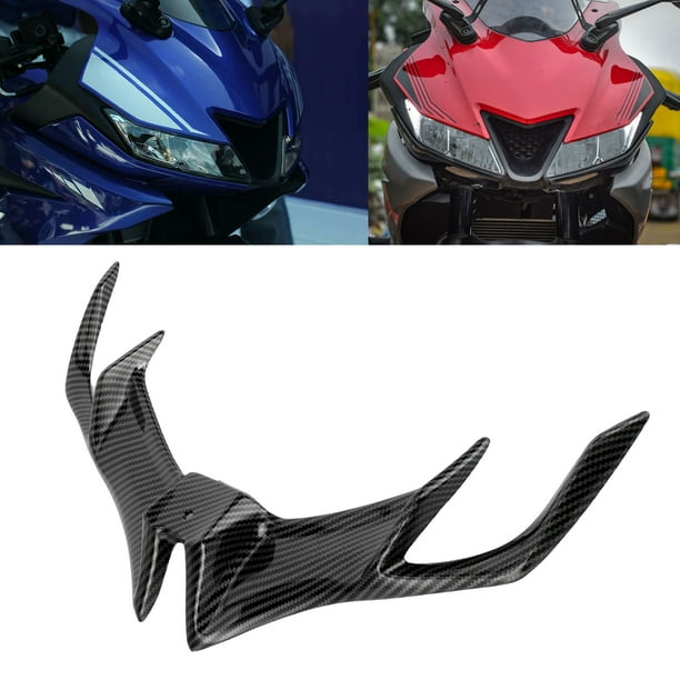 Front Fairing Aerodynamic Winglet Carbon Fiber Style Wing Cover Fit for  Yamaha R15 V3 2017-2020