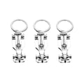 thumbnail image 1 of 3pcs Mini Racing Car Shape Keychains Creative Key Holder Stylish Key Ring Key Decoration Small Gift for Men Women Silver, 1 of 8