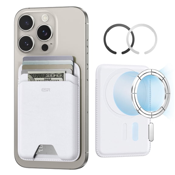 Cartera magnética ESR para iPhone MagSafe 17/16/15/14/13/12 blanca