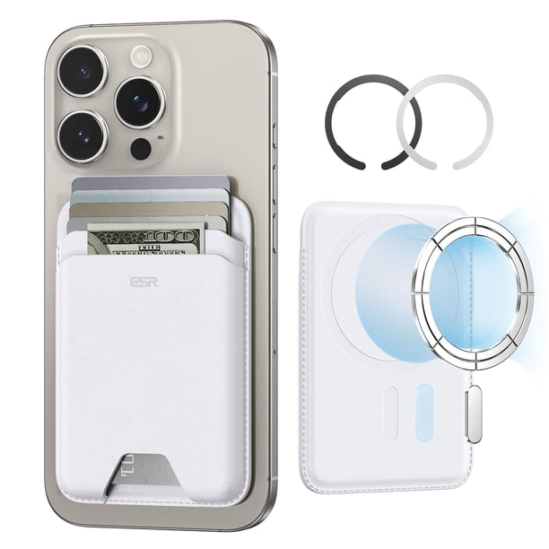 Cartera magnética ESR para iPhone MagSafe 17/16/15/14/13/12 blanca