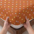 thumbnail image 3 of Twin XL Size Fitted Sheet Set - Color Polka Dot 2 Piece Bedding Sets 16" Deep Pocket Fitted Sheet with 1 Pillowcases, Modern Simple Geometric Brown Brushed Microfiber Hotel Luxury Bed Sheets, 3 of 9