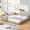 Beige, variant on Queen and Twin XL Upholstered Platform Bed Set, PU Leather 2-Piece Bed with Removable Rail, Multi-Functional for Guest Room Living Room, Gray