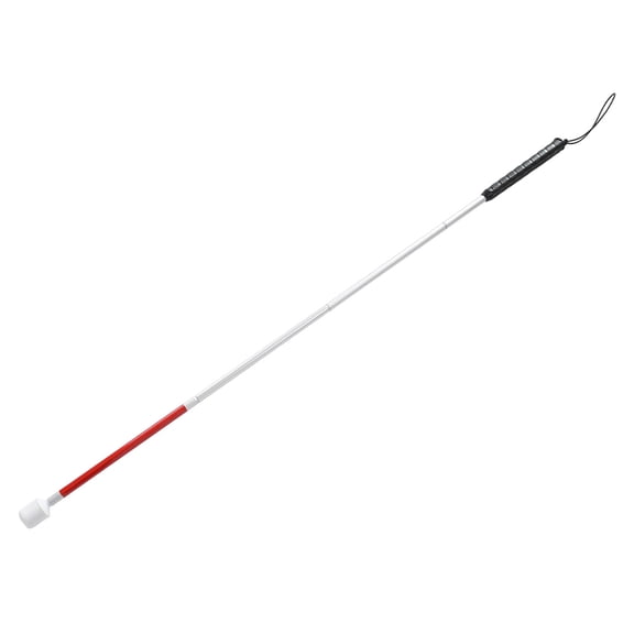 BIMZUC Folding Reflective Blind Cane, Portable Anti-Shock Guide Walking Stick for Visually Impaired, Aluminum Alloy, 43.3 inches / 110 cm