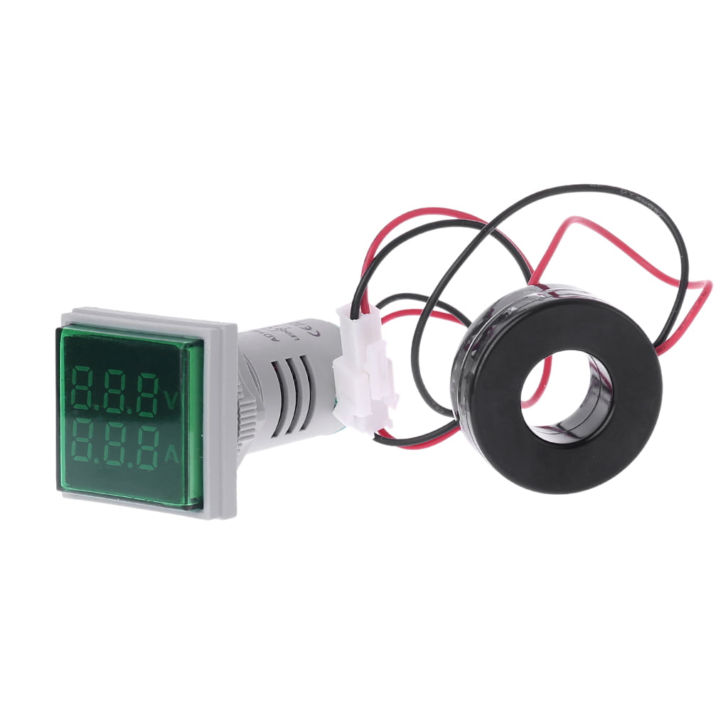 Dual LED Digital Voltmeter Ammeter Gauge Voltage Meter AC 50-500V 0-100A 