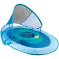 SwimWays Baby Spring Float Sun Canopy, Inflatable Pool Float for Baby Boys, Blue