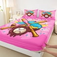 thumbnail image 5 of Erosebridal Ice Cream Drip Queen Sheet Sets, Cute Baseball Sport Bed Set for Girls, 4pcs, 1 Flat Sheet, 1 Fitted Sheet and 2 Pillowcases, 5 of 6