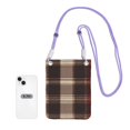 thumbnail image 2 of Multi-Color Cross-Body Handbag 8.27×5.91in Waterproof, Scratch-Resistant And Odor-Free Detachable Shoulder Strap Rosybrown Buffalo Plaid Check Tartan Scotland_1, 2 of 8