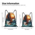 thumbnail image 7 of Horeoi Textured Bald Eagle Print Drawstring Bags for Gym Sports Yoga Travel Lightweight Foldable Sackpack for Men Women Teens, 7 of 7