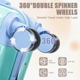 thumbnail image 4 of 2-Piece 14"/20" PC Spinner Luggage Set, Carry On Suitcase with Gradient Color & Combination Lock, Blue+Yellow, 4 of 9