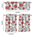 thumbnail image 6 of Pioneer Kitchen Curtains and Valance Set 36 Inch Tier Cirrus Roses 3 Pieces Set Dining Room Small Curtain Drapes Cafe Curtains Valance for Home Decor Rod Pocket, 6 of 6