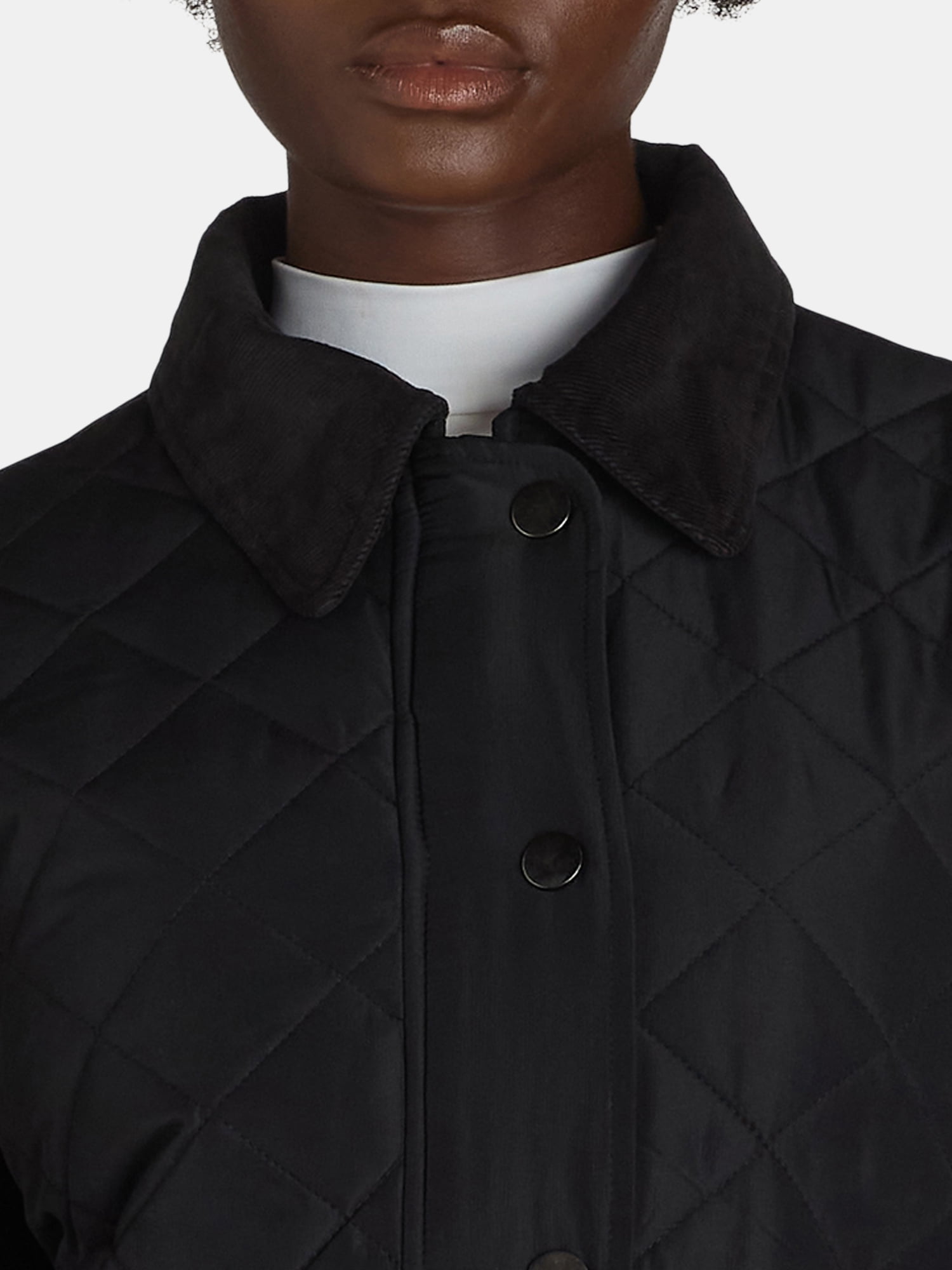 Time and Tru Women's Quilted Barn Coat, Midweight, Sizes XS-3X