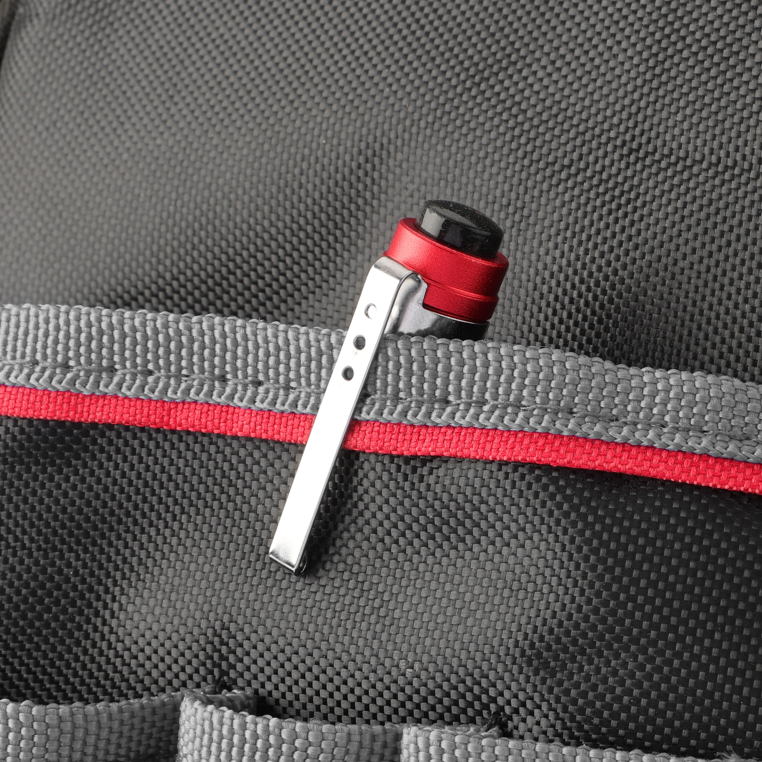 Hyper Tough Aluminum Pen Flashlight with Clip, LED, Black or Red