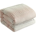 thumbnail image 3 of Nanshing Betty 7 Piece Boho Chic Stripes Comforter Set, Pink, California King, 3 of 7