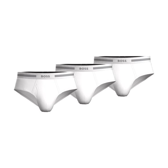 Pack de 3 Calzoncillos de Algodón para Hombre BOSS Blanco Puro Talla Grande