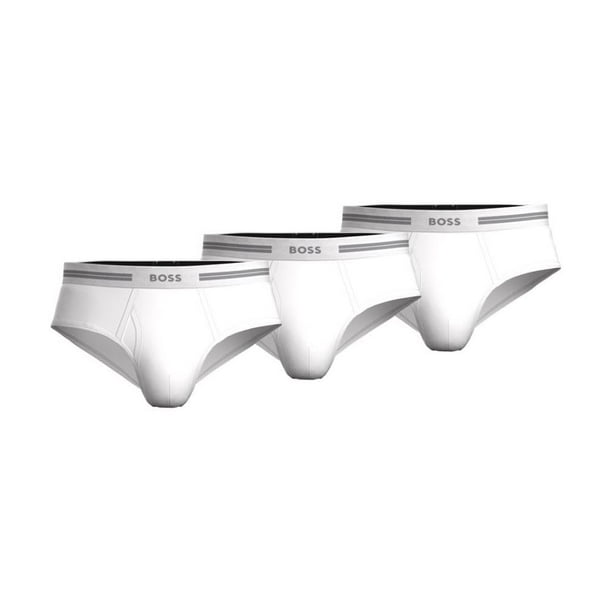 Calzoncillos BOSS para hombre, paquete de 3, bóxers de algodón blancos talla XXL