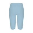 thumbnail image 5 of Uooqdmx Capri Pants for Women Women's Quarter Pants 2024 High Waisted Hollow Yoga Quarter Pants Lightweight And Comfortable Quarter Pants Solid Color Soft Casual Pajama Pants Leggings Blue 2 Xxxl, 5 of 5