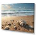 thumbnail image 2 of Designart "Seaside Seashell Treasures I" Modern Landscape Beach Wall Art Print, 2 of 5