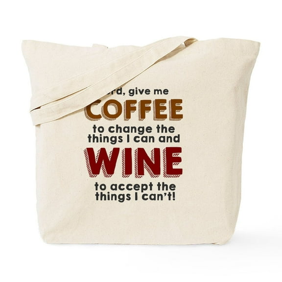 CafePress - Coffee And Wine Tote Bag - Unisex Canvas Tote Bag, Beige, 1-Piece