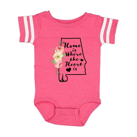 

Inktastic Alabama Home is Where the Heart is with Watercolor Floral Gift Baby Boy or Baby Girl Bodysuit