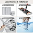 thumbnail image 3 of 10Pcs Mop Replacement Pads, Compatible with O-Cedar H2prO Flat Mop System Universal Mop Pads Mop Head Refills Washable Wet Mop, Compatible with Vileda H2prO Size Mops, 3 of 7