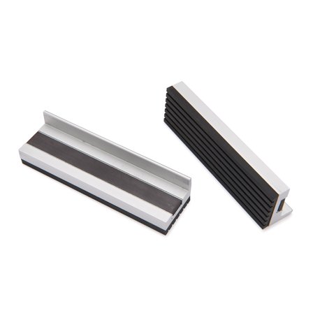 Woodriver 4" Aluminum Jaws For Vise With Rubber Face Pair