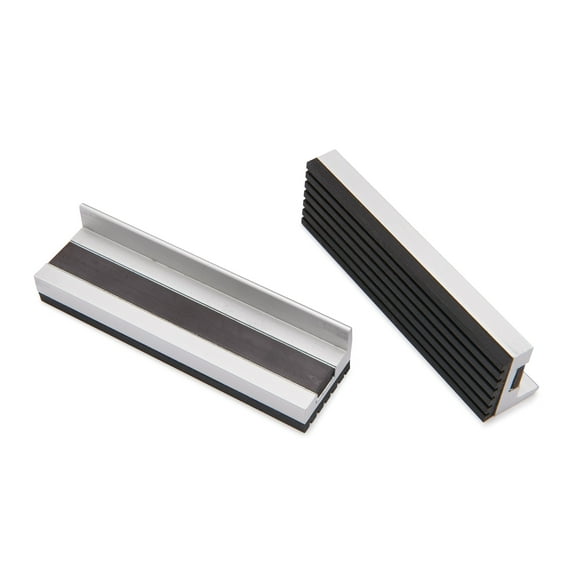 Woodriver 4" Aluminum Jaws For Vise With Rubber Face Pair