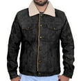 thumbnail image 1 of Classyak Manteau en Cuir à Col Fourreau Boutonné pour Hommes, 1 of 2