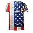 thumbnail image 5 of Womens Summer Tops under $5! Xqxayjr Fourth of July Shirts for Women American Flag Patriotic Shirt Short Sleeve Summer Tops Trendy Crewneck Independence Day 4th July Graphic Tees Top, 5 of 5