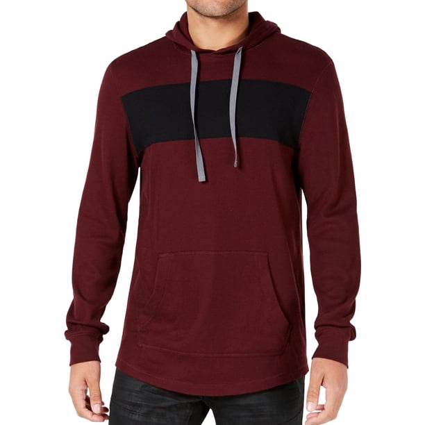 American Rag - Sudadera térmica con capucha para hombre, color rojo, mediano American Rag Sudadera
