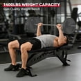 thumbnail image 3 of FASTES Adjustable Weight Bench 8 Positions Foldable Workout Bench Heavy-duty Weight Bench Press for Home Gym Full Body Strength Training, Max Weight 1400lbs, Black, 3 of 8