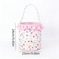 thumbnail image 3 of Easter Basket Floral Patterns Empty Easter Bucket with Handle,Candy Gifts Storage Tote Bags For Easter Egg Hunts,Gifts,Holiday Decorations,Spring Party Favors, 3 of 7