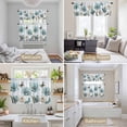 thumbnail image 6 of Blue Tulips Kitchen Curtains Sets for Windows 36 Inch Length, Watercolor Flowers Butterfly Spring Farmhouse Blue Rod Pocket Window Treatments Tier Curtains and Valances Set for Bedroom/Bathroom, 6 of 8