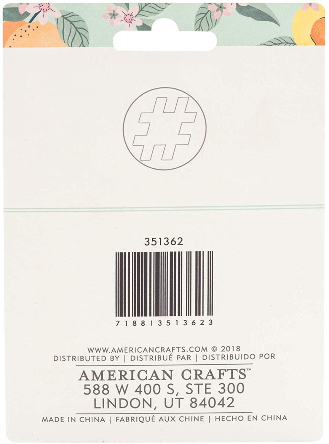 American Crafts Dear Lizzy Hashtag Paper Punch - It's All Good Collection, Scrapbooking Tool - 1 Piece