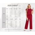 thumbnail image 6 of MINTREUS Two Piece Lounge Sets for Women Fall Short Sleeve Travel Vacation Outfits Set with Pocket and Wide Leg Pants, 6 of 8