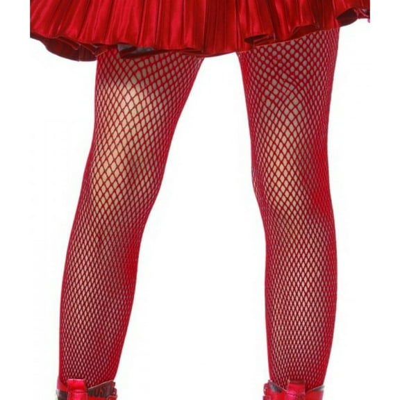 Children's Fishnet Tights Girl's Red Dress-Up Stockings Dance Costume Kid's Accessory L