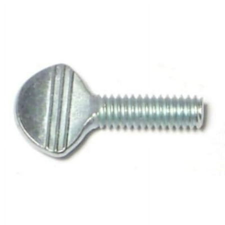 

#8-32 x 1/2 Zinc Plated Steel Coarse Thread Spade Head Thumb Screws (24 pcs.)