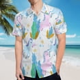 thumbnail image 5 of High Quality Hawaiian Shirts for Men Short Sleeve Aloha Beach Shirt Floral Summer Casual Button Down Shirts Blouses JRJ7SA, 5 of 7