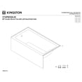 thumbnail image 4 of Aqua Eden VTAP6032L22 60-Inch Acrylic Rectangular 3-Wall Alcove Tub, Left Hand Drain Hole in Glossy White, 4 of 9