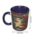 thumbnail image 3 of China Old-School House Coffee Mug Fun Custom Ceramic Mugs 11oz Navy Blue, 3 of 5
