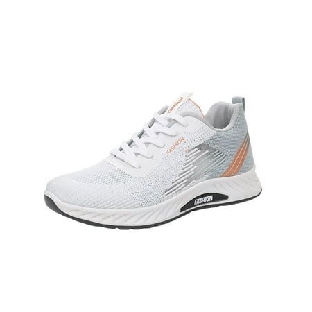 

Zodanni Men Sneakers Lace Up Running Shoe Mesh Athletic Shoes Walking Trainers Gym Breathable Sports White and Emerald Color 8