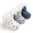 thumbnail image 1 of Patrón de estrella Bebé niña Niño Botines Prewalker Recién nacido Invierno Calcetines cálidos Zapatos de bebé oso de fresa Juguete, 1 of 6