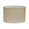 thumbnail image 6 of HomeRoots 470215 16 in. Throwback Oval Linen Lampshade Parchment Beige, 6 of 7