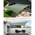 thumbnail image 4 of Sun Shade Sail 14x18Ft Abstract Ombre Sage Green and Grey Gradient Uv Block Sunshade Canopy Outdoor Shade Cover Rectangle Shade Cloth For Patio Garden Yard Deck Pergola, 4 of 6