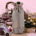 thumbnail image 4 of 12 Pieces Wine Drawstring Bag Linen Dustproof Wine Bottle Gift Bag, 4 of 4