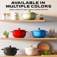 thumbnail image 3 of Ktaxon 7.5 Quart Enameled Cast Iron Dutch Oven with Upgraded Textured Handles Pre-Seasoned Cookware, Induction & Oven Safe up to 500°F, Black, 3 of 13