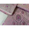 thumbnail image 4 of Silk Brocade fabric PINK with metallic SILVER, floral jacquard 44" wide BRO895A[3], 4 of 5