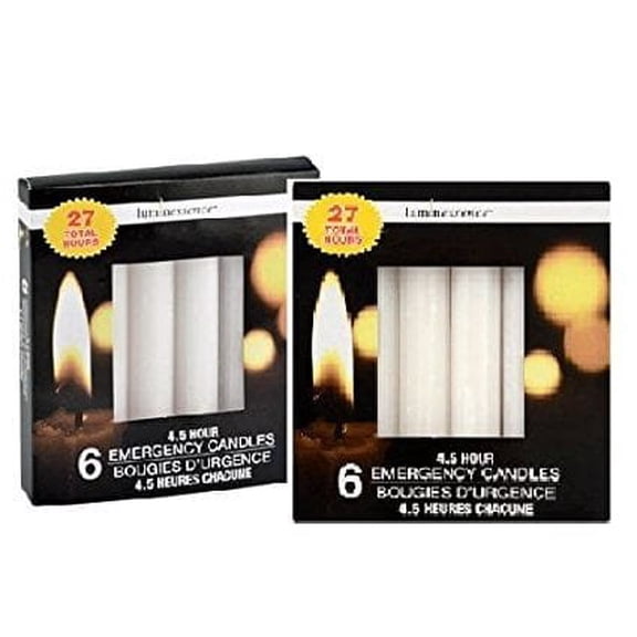 Luminessence 4.5 Hour 6 Emergency Candles (Pack of 2)