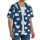 thumbnail image 2 of Fotbe Cute Goose On Blue Sky Camisa Estampada de Manga Corta para Hombre, Casual de Verano, Estilo Playero, Sin Arrugas-Large, 2 of 5